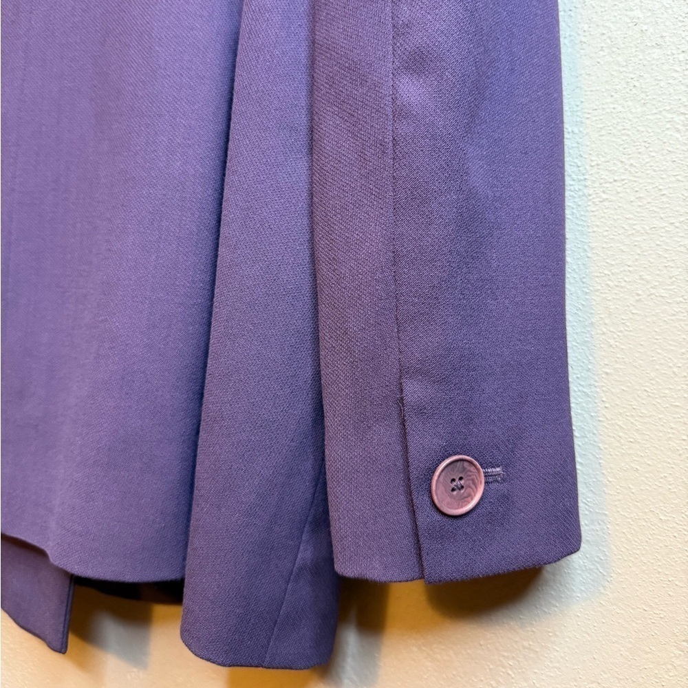 Vintage Eddie Bauer Deep Purple Women's Double-Breasted Blazer 100% Wool Size 10 - Picture 14 of 15